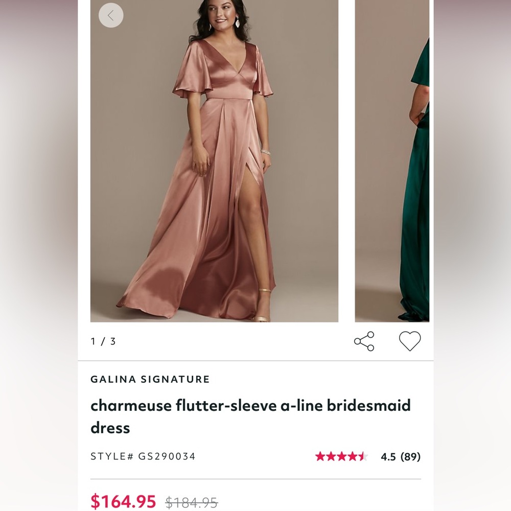 Galina signature charmeuse bridesmaid dress